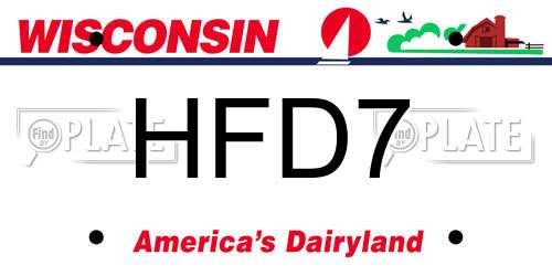 HFD7 Wisconsin License Plate