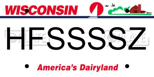 HFSSSSZ Wisconsin License Plate
