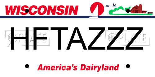 HFTAZZZ Wisconsin License Plate