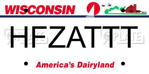 HFZATTT Wisconsin License Plate