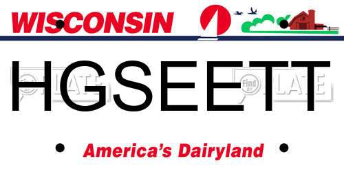 HGSEETT Wisconsin License Plate