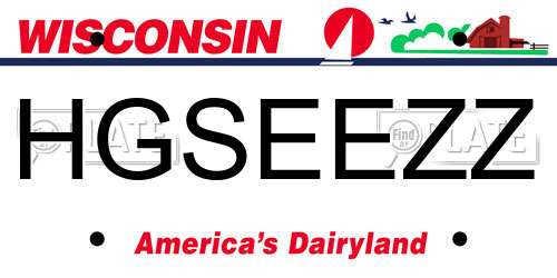 HGSEEZZ Wisconsin License Plate