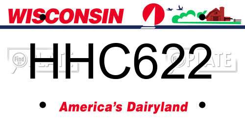 HHC622 Wisconsin License Plate