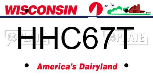 HHC67T Wisconsin License Plate