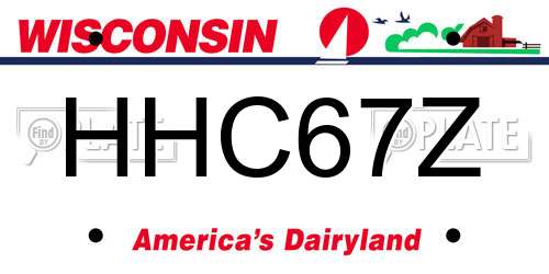 HHC67Z Wisconsin License Plate