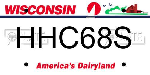 HHC68S Wisconsin License Plate