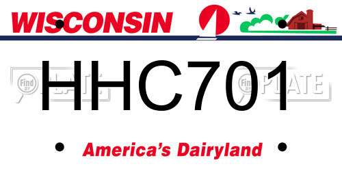 HHC701 Wisconsin License Plate