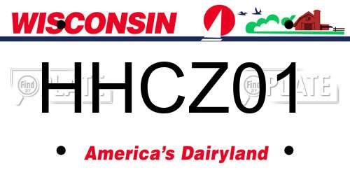 HHCZ01 Wisconsin License Plate