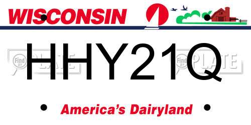HHY21Q Wisconsin License Plate
