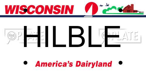 HILBLE Wisconsin License Plate