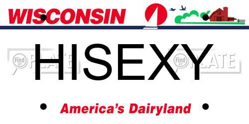 HISEXY Wisconsin License Plate