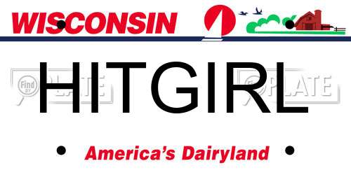 HITGIRL Wisconsin License Plate