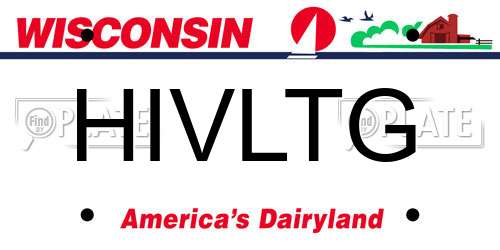 HIVLTG Wisconsin License Plate
