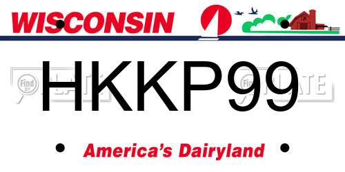 HKKP99 Wisconsin License Plate
