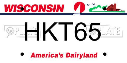 HKT65 Wisconsin License Plate