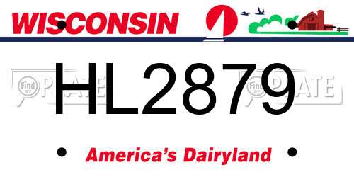HL2879 Wisconsin License Plate