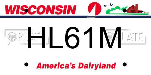 HL61M Wisconsin License Plate