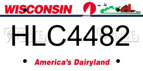 HLC4482 Wisconsin License Plate