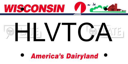 HLVTCA Wisconsin License Plate