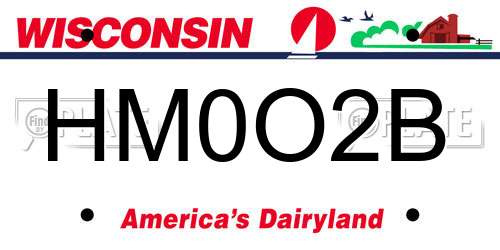 HM0O2B Wisconsin License Plate
