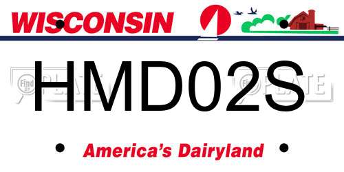 HMD02S Wisconsin License Plate