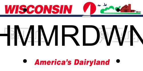 HMMRDWN Wisconsin License Plate