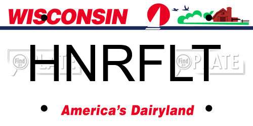 HNRFLT Wisconsin License Plate