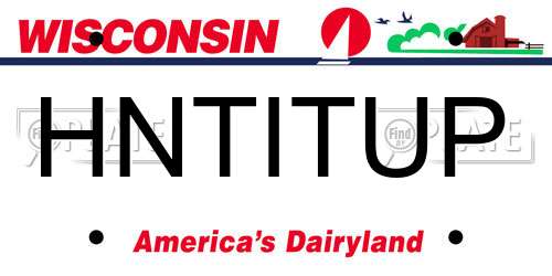 HNTITUP Wisconsin License Plate