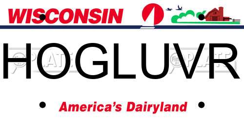 HOGLUVR Wisconsin License Plate