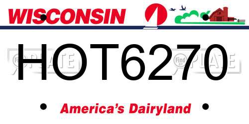 HOT6270 Wisconsin License Plate