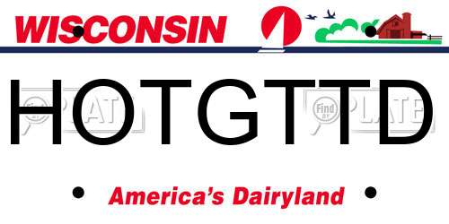 HOTGTTD Wisconsin License Plate