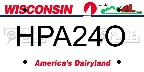 HPA24O Wisconsin License Plate