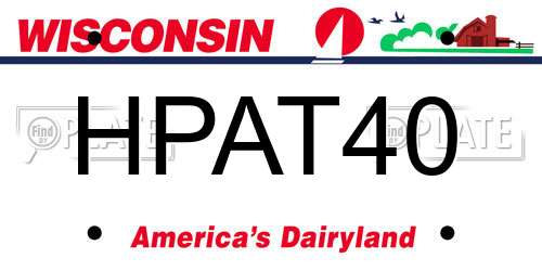 HPAT40 Wisconsin License Plate