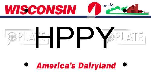 HPPY Wisconsin License Plate