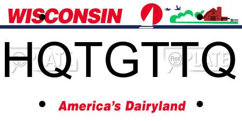 HQTGTTQ Wisconsin License Plate