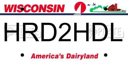 HRD2HDL Wisconsin License Plate