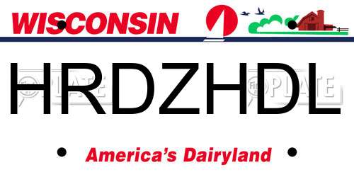 HRDZHDL Wisconsin License Plate