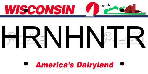 HRNHNTR Wisconsin License Plate