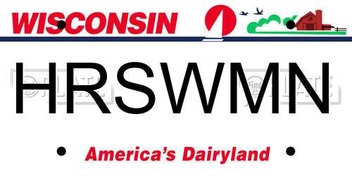 HRSWMN Wisconsin License Plate