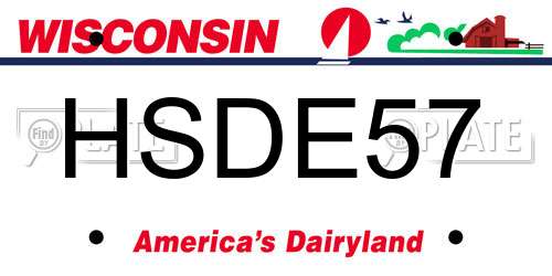 HSDE57 Wisconsin License Plate