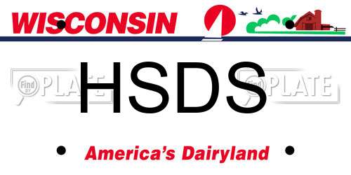 HSDS Wisconsin License Plate