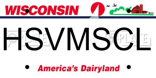 HSVMSCL Wisconsin License Plate