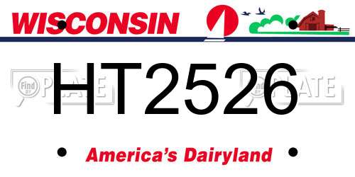 HT2526 Wisconsin License Plate