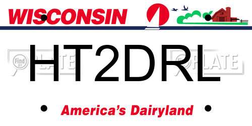 HT2DRL Wisconsin License Plate
