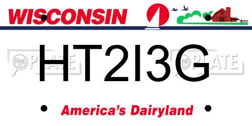 HT2I3G Wisconsin License Plate