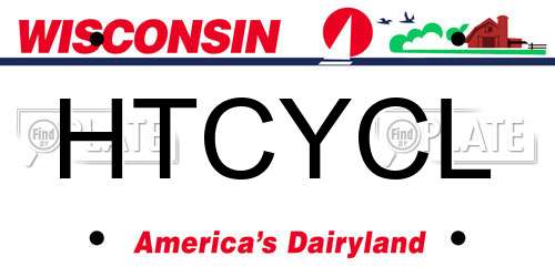 HTCYCL Wisconsin License Plate