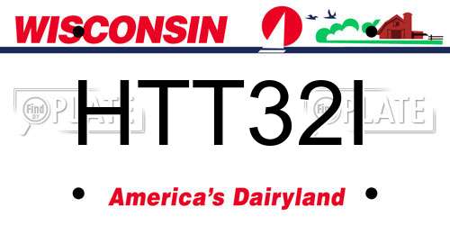 HTT32I Wisconsin License Plate