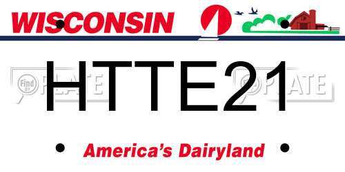 HTTE21 Wisconsin License Plate