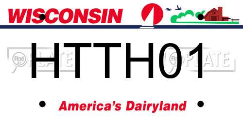 HTTH01 Wisconsin License Plate
