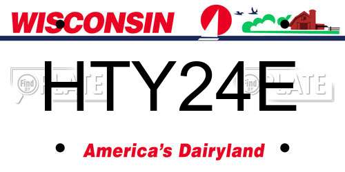 HTY24E Wisconsin License Plate